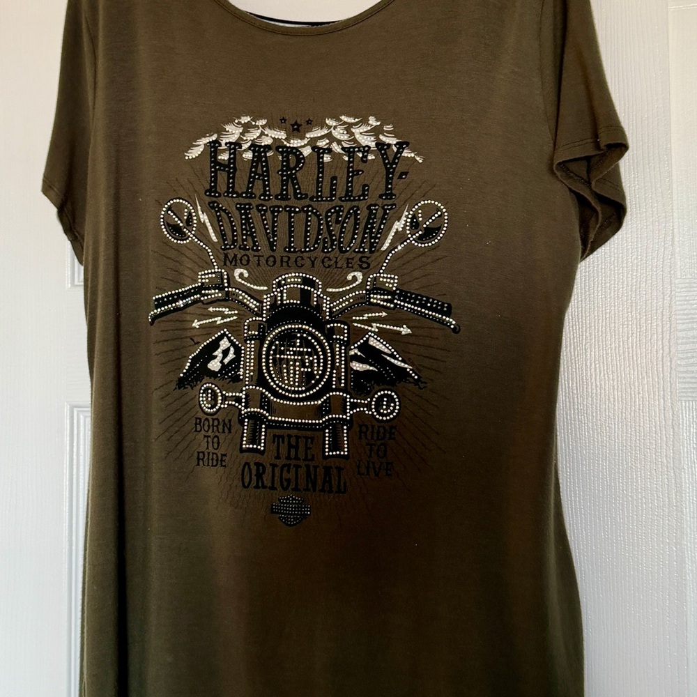 Harley-Davidson Tee with sequined Shield Logo